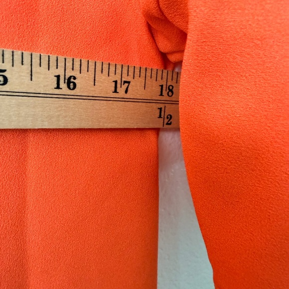 Banana Republic Coral Orange Dream Shift Dress Ruffle Sleeve Career Church Sz 6 - Picture 6 of 8